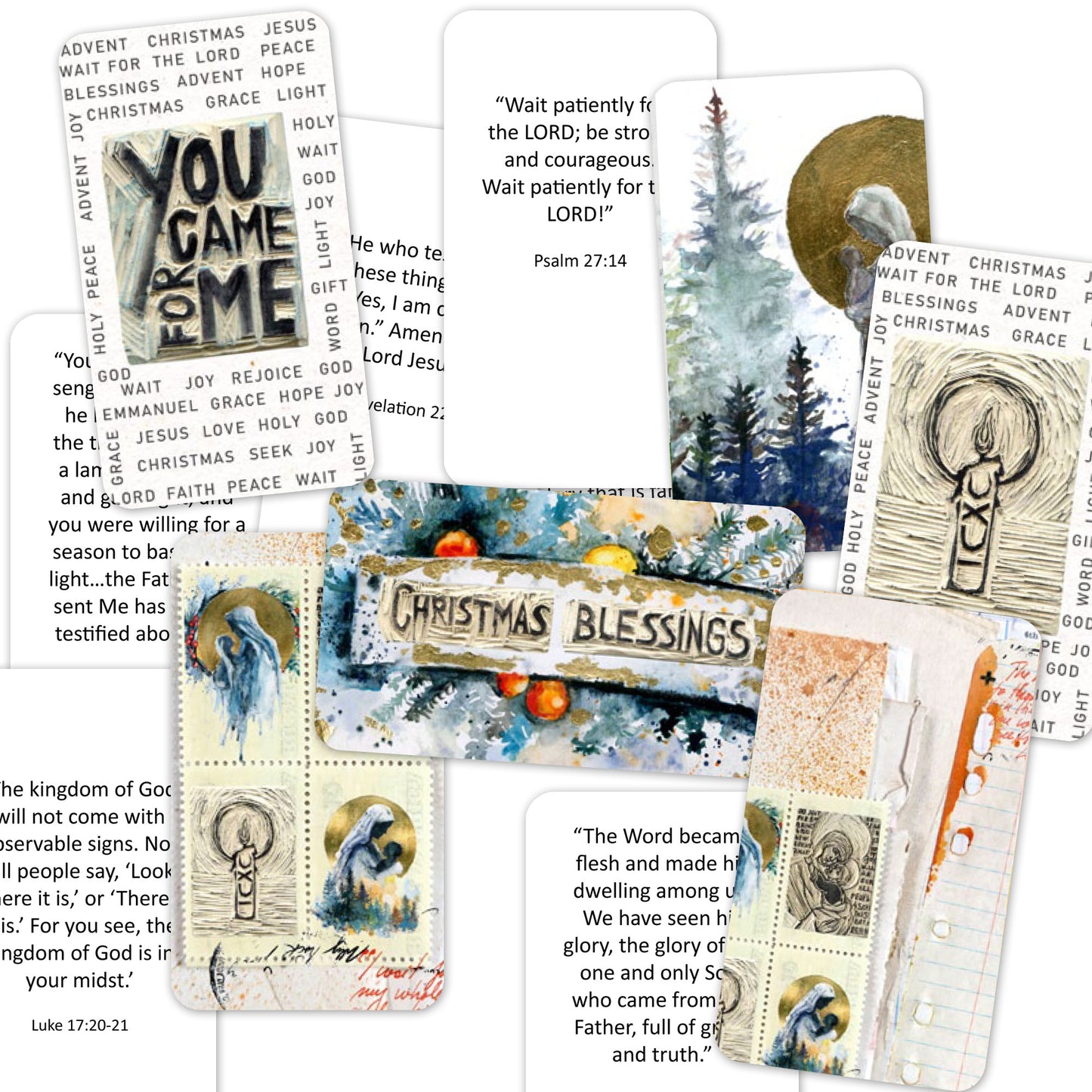 ADVENT - Bible Verse cards with option of Tin Box