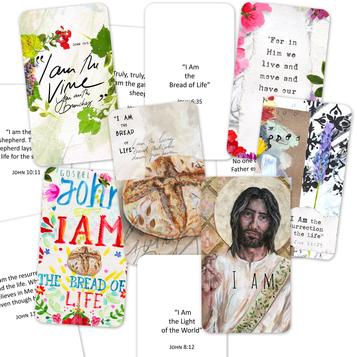 I AM  - Bible Verse cards with option of Tin Box
