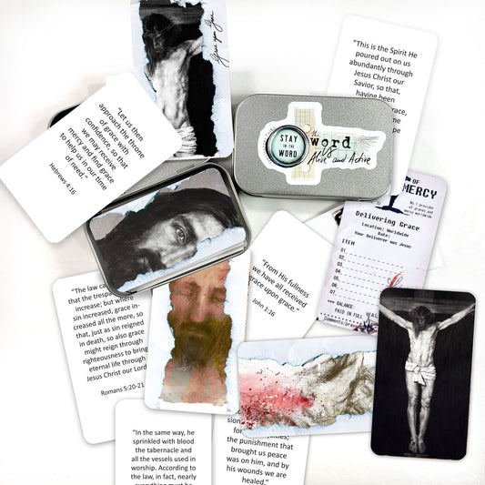 GRACE-LENT - Bible Verse cards with option of Tin Box