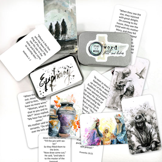EPIPHANY - Bible Verse cards with option of Tin Box