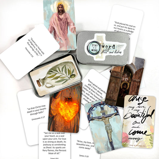 Against the Drift   - Bible Verse cards with option of Tin Box
