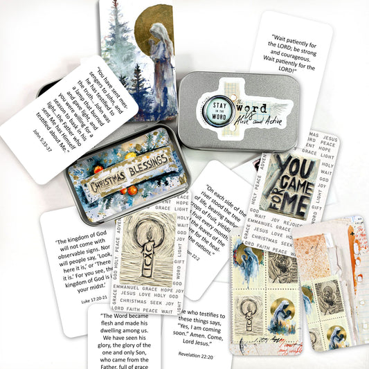 ADVENT - Bible Verse cards with option of Tin Box