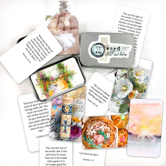 SALT & LIGHT  - Bible Verse cards with option of Tin Box