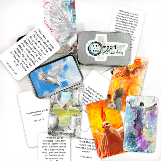 ASCENT-DESCENT  - Bible Verse cards with option of Tin Box