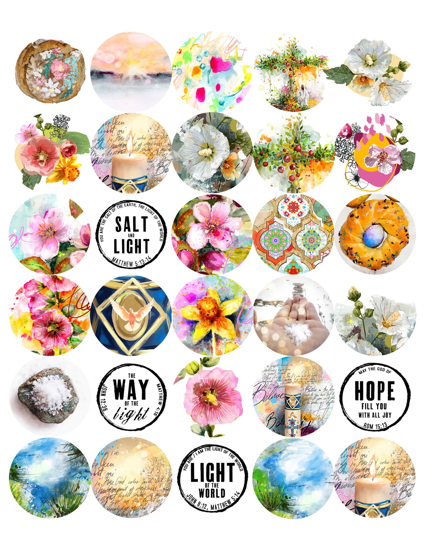 Salt & Light- Add ons DIGITAL DOWNLOAD: Journaling Stickers, Receipts and cards