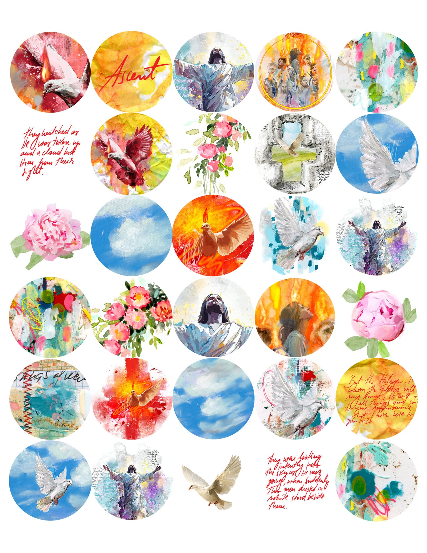 ASCENT-DESCENT- Add ons DIGITAL DOWNLOAD: Journaling Stickers, cards, tickets
