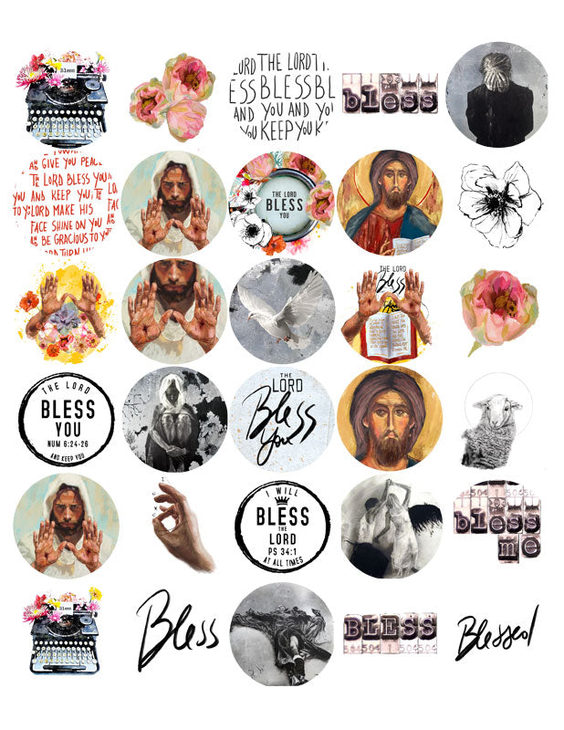 Blessed kit ADD ON  - digital download- Journaling Stickers and cards