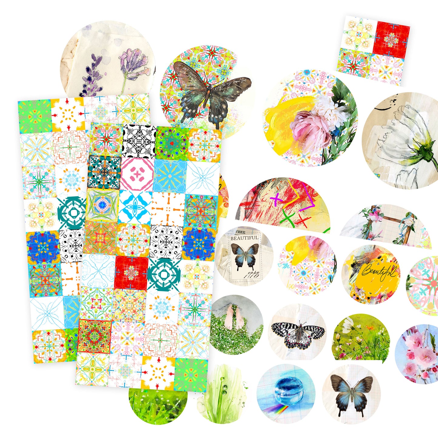 "Beautiful" kit ADD ON sticker sheets