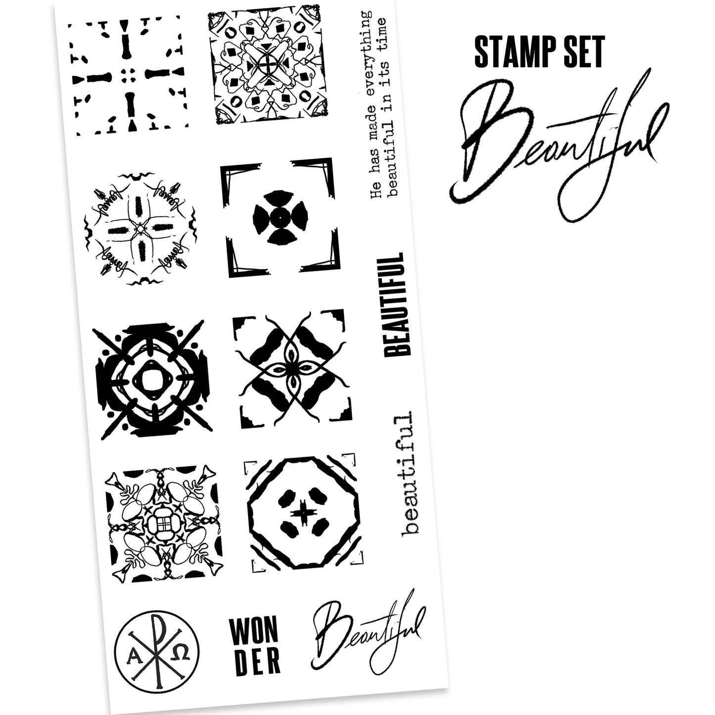 Beautiful stamp set - kit elements