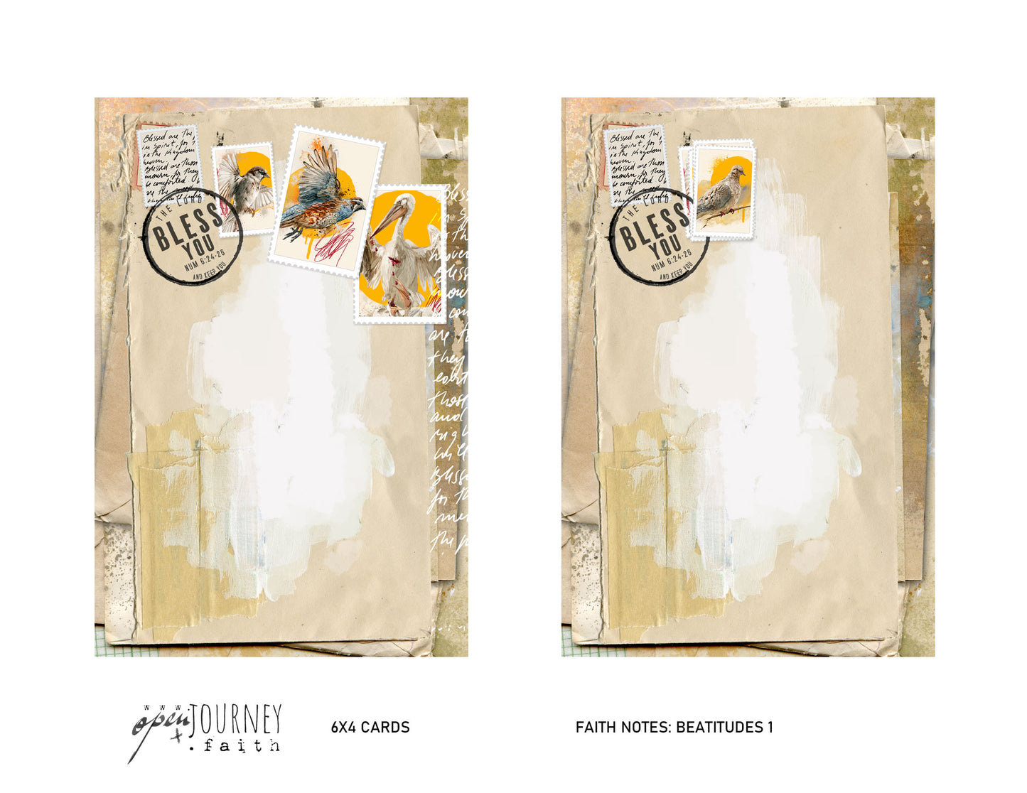 Beatitudes 1-  set of 18 JOURNALING CARDS  mix