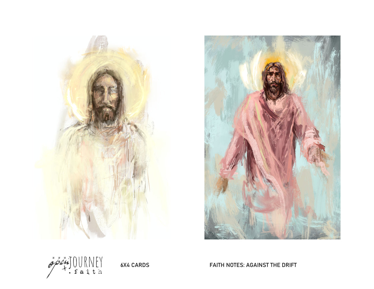 Against the Drift-  set of 18 JOURNALING CARDS  mix