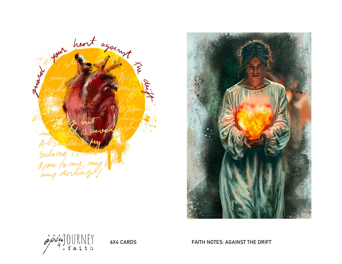 Against the Drift-  set of 18 JOURNALING CARDS  mix