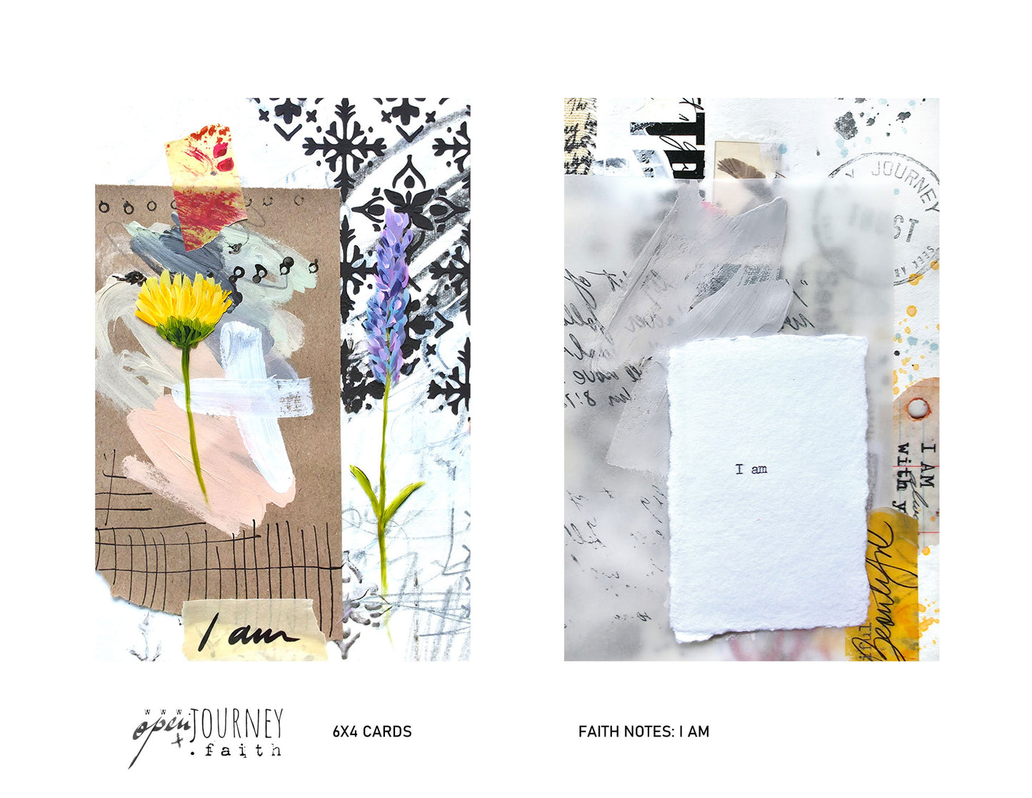 I AM-  set of 18 JOURNALING CARDS  mix