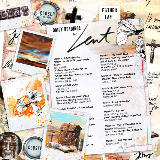 Closer - Lent DAILY Readings kit for Bible Journaling (add on)