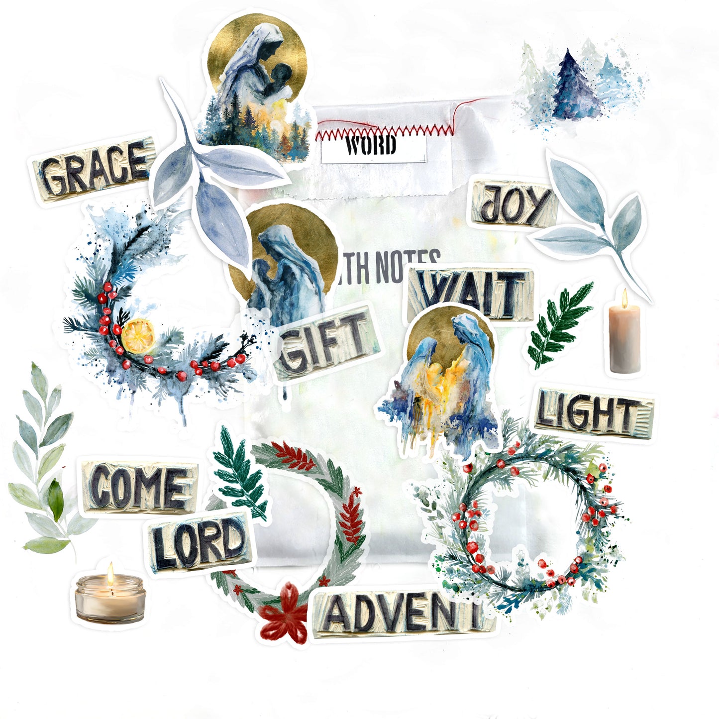 ADVENT- Journaling die cuts