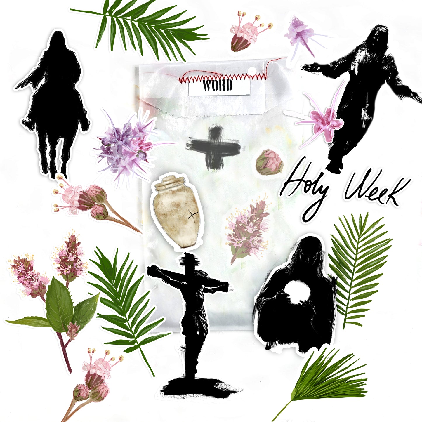 HOLY WEEK- ADD ON kit - Journaling die cuts