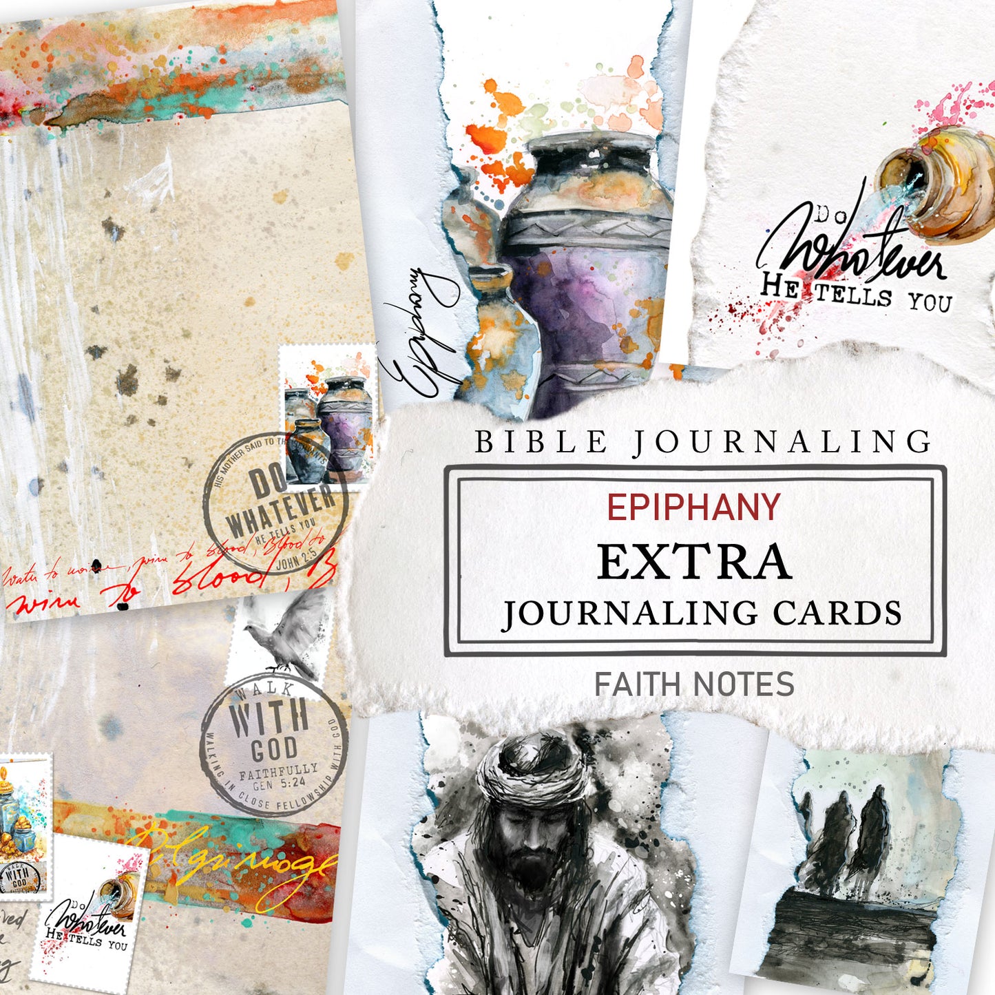 EPIPHANY-  set of 19 journaling cards mix