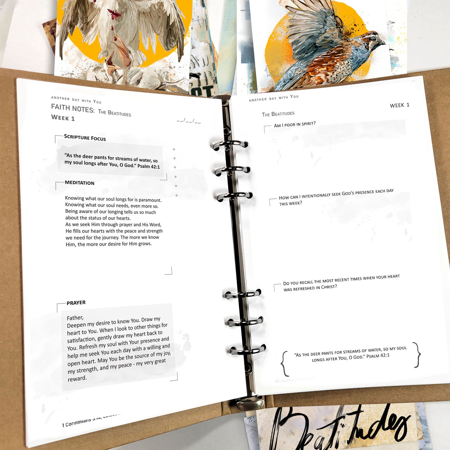 Beatitudes 1 kit PRAYER JOURNAL pages edition