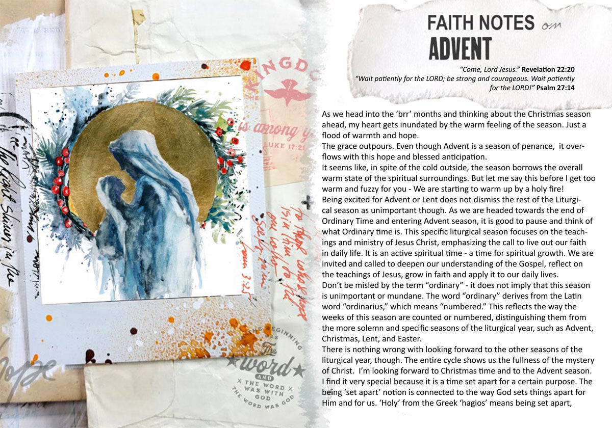 ADVENT KIT (Faith Notes) - Bible Journaling kit- digital download