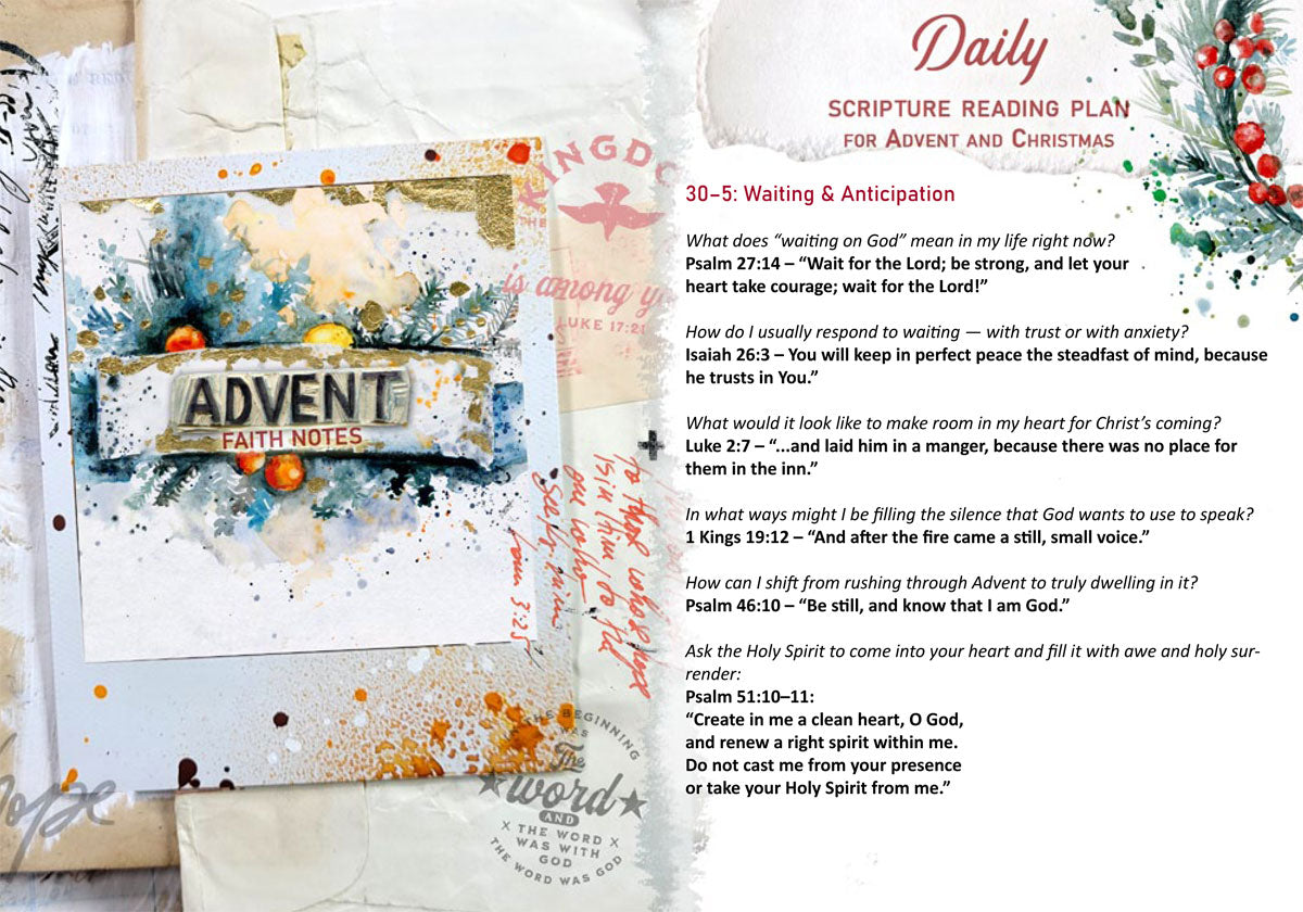 ADVENT- Daily ADVENT- Journaling Stickers, Advent Scripture Reading Plan and cards