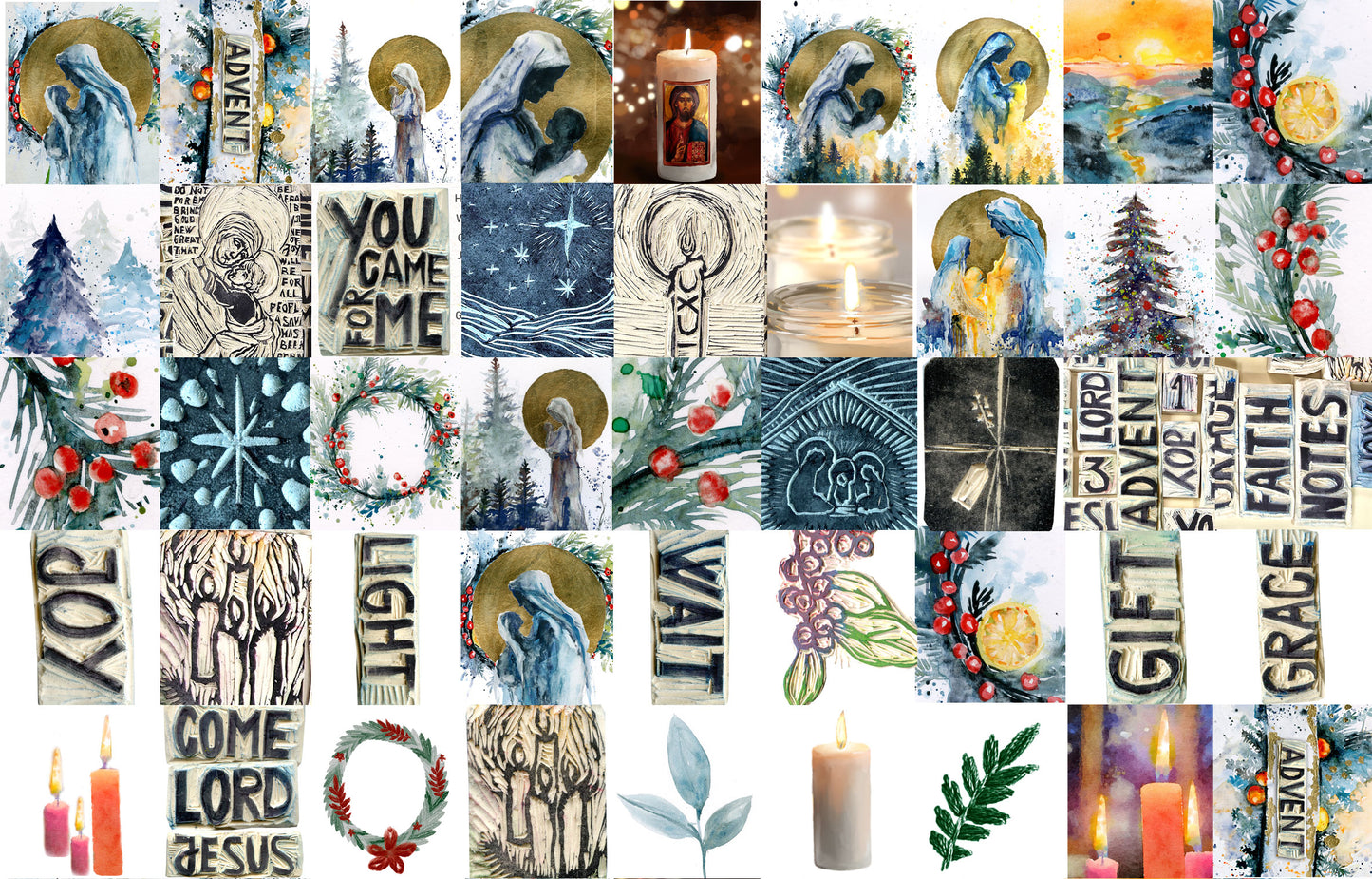 ADVENT- Daily ADVENT- Journaling Stickers, Advent Scripture Reading Plan and cards