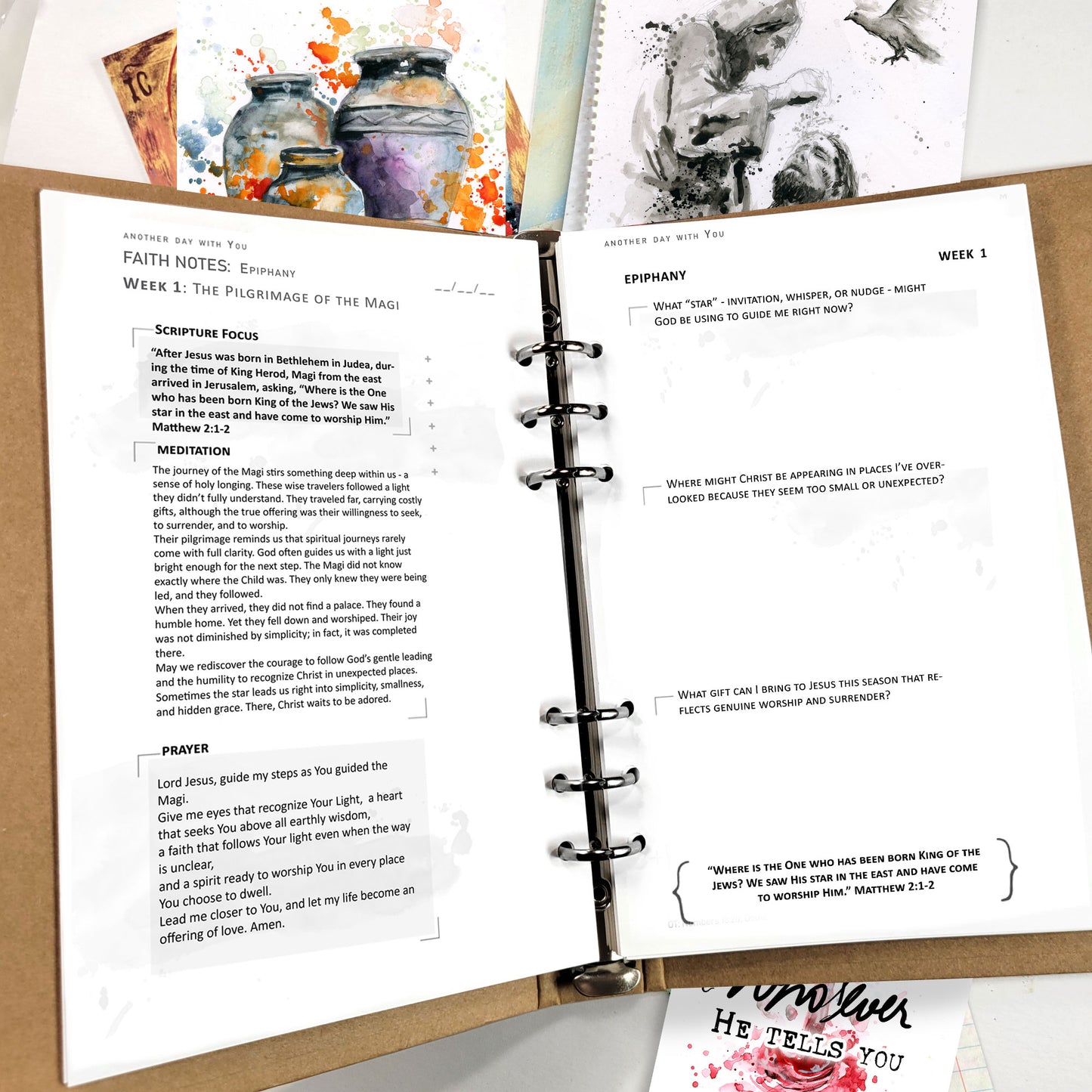 EPIPHANY kit Prayer Journal pages edition