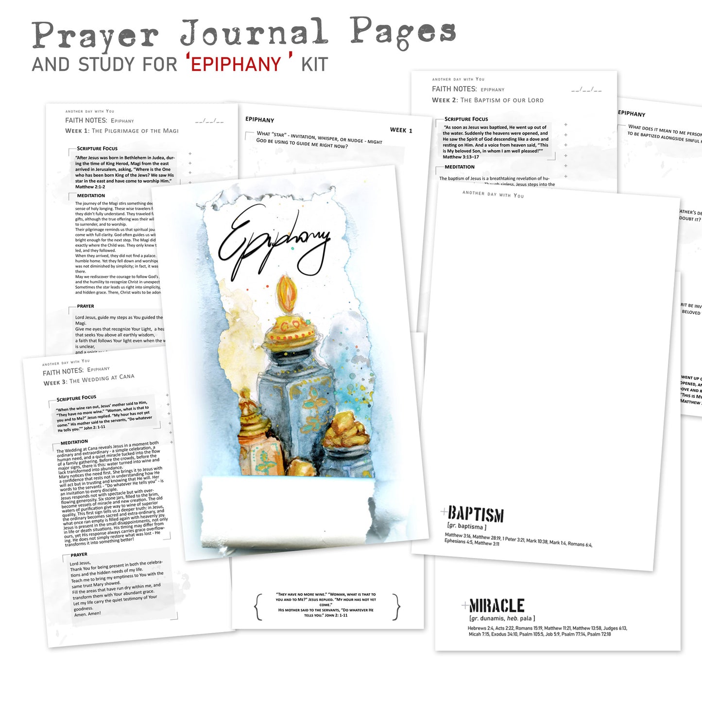 EPIPHANY kit Prayer Journal pages edition