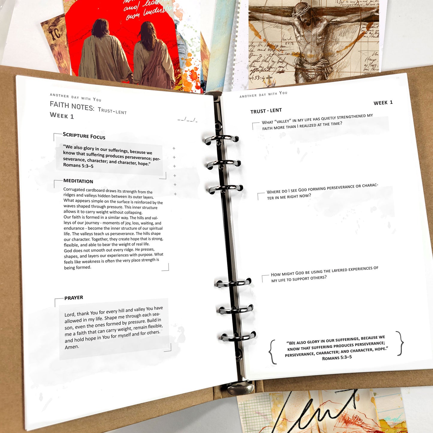 LENT-TRUST kit PRAYER JOURNAL pages edition
