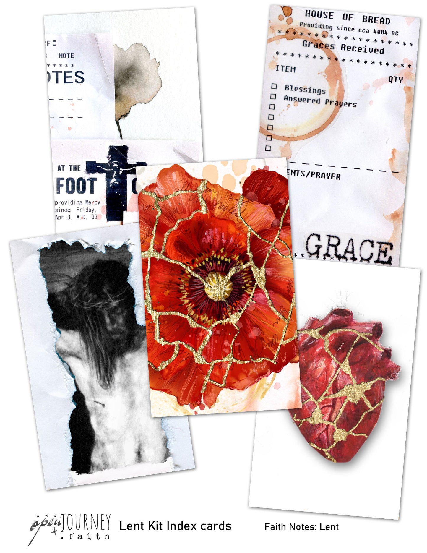GRACE-LENT KIT Digital Download -Bible Journaling kit Faith Notes series