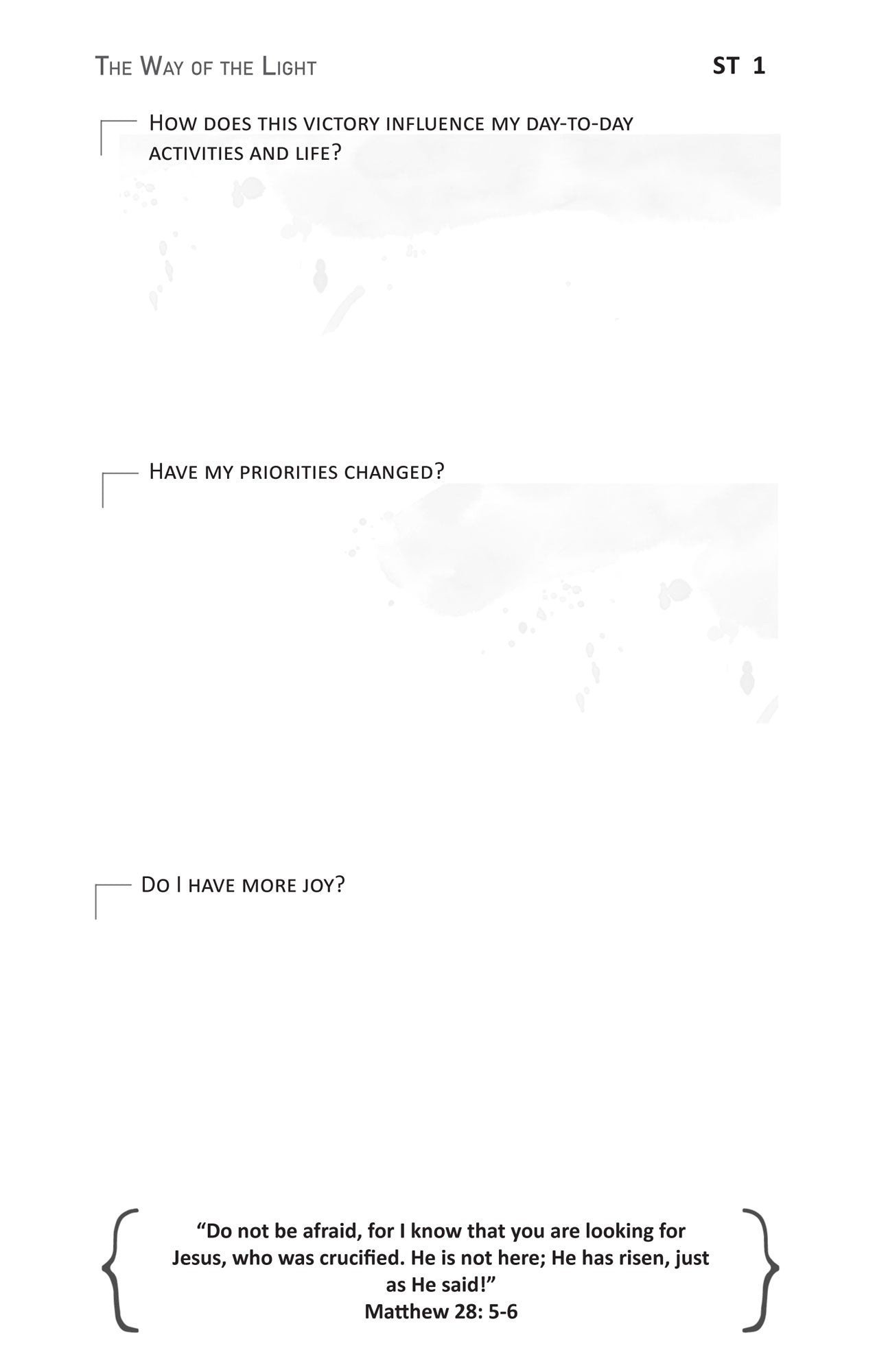 "Way of the Light" kit PRAYER JOURNAL pages edition