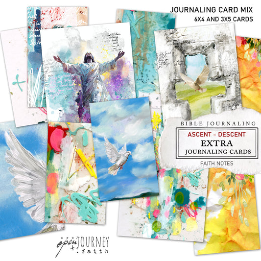 ASCENT-DESCENT-  set of 18 JOURNALING CARDS  mix