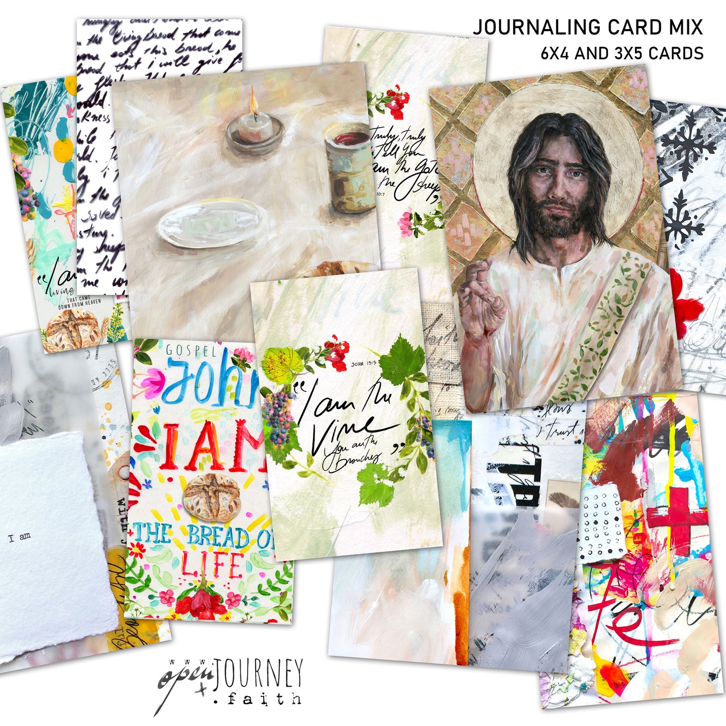 I AM-  set of 18 JOURNALING CARDS  mix