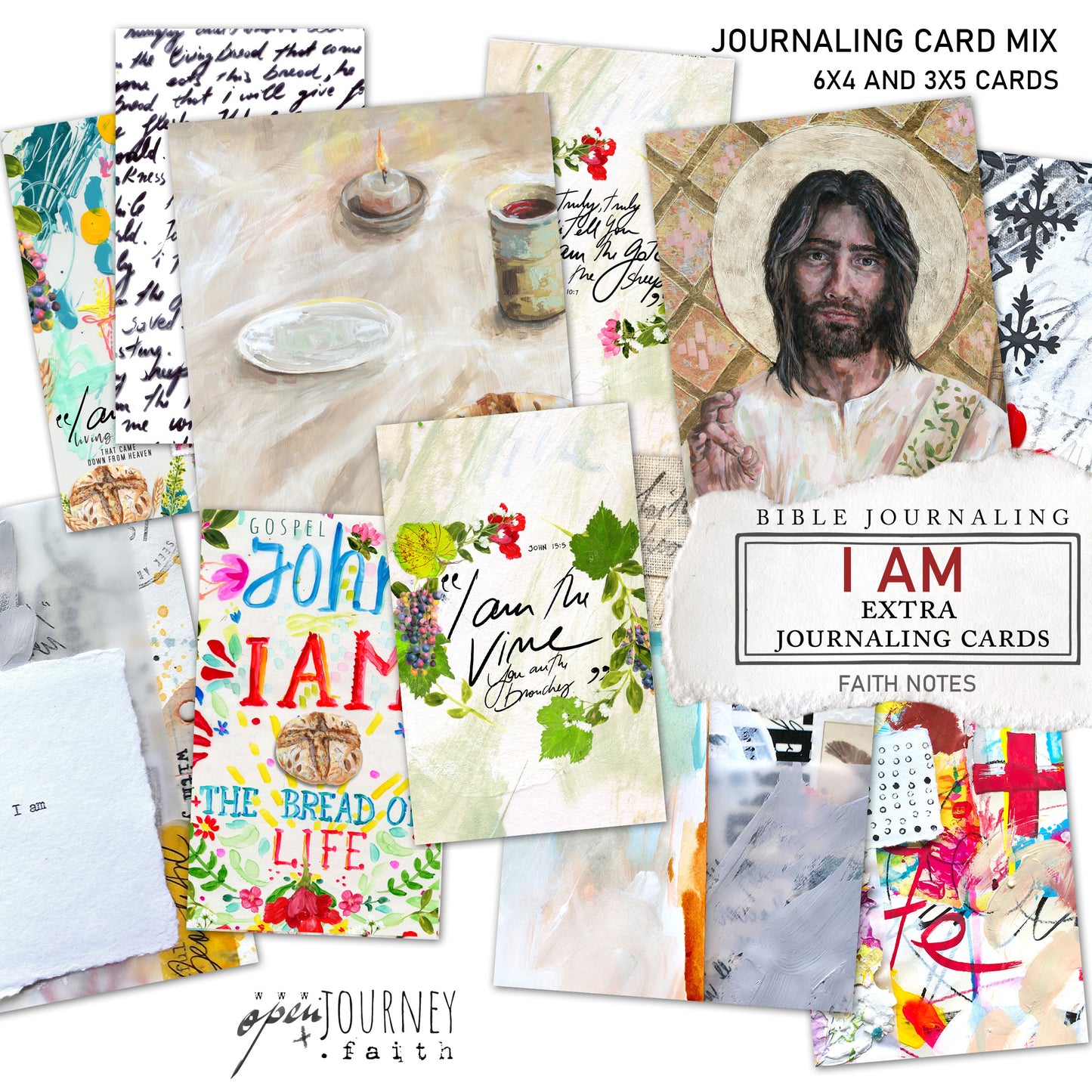 I AM-  set of 18 JOURNALING CARDS  mix