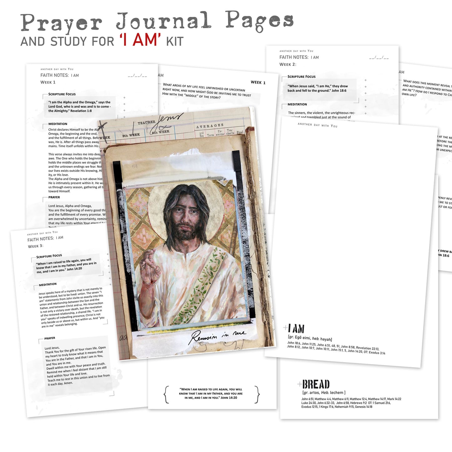 I AM kit PRAYER JOURNAL pages edition