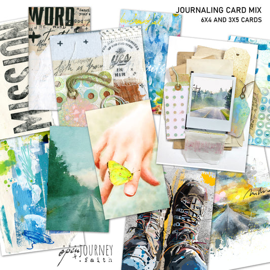 Mission-  set of 18 JOURNALING CARDS  mix