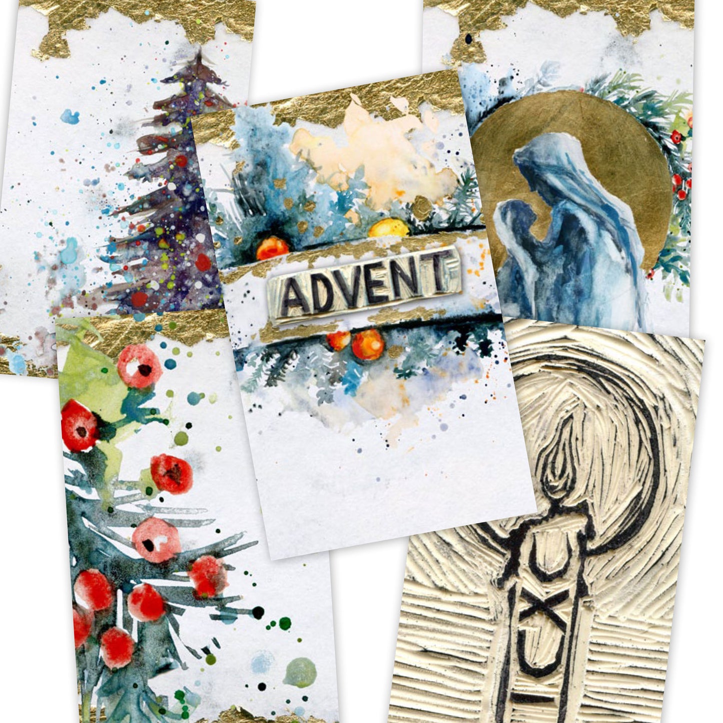 ADVENT- Journaling Stickers, Advent Scripture Reading Plan and cards- digital download