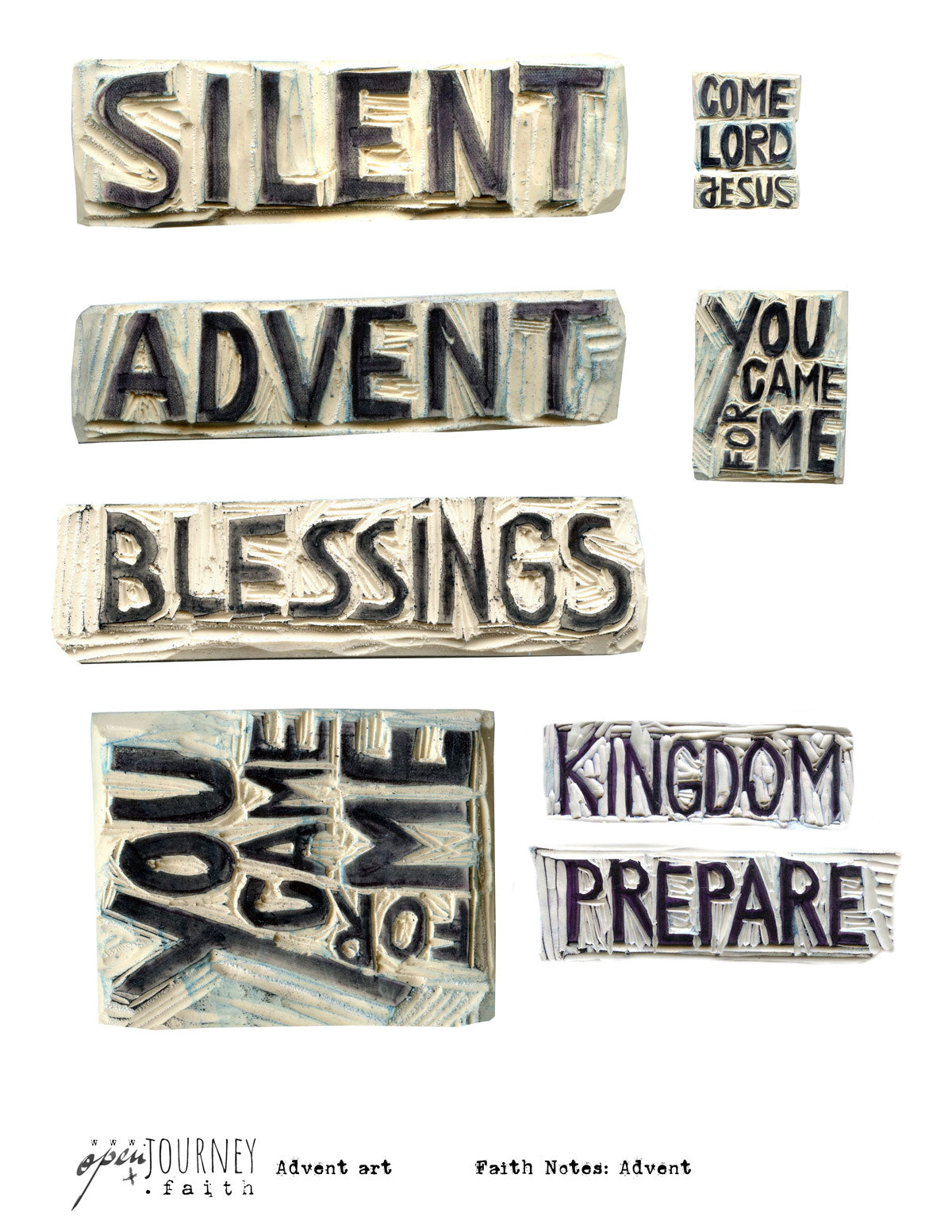 ADVENT KIT (Faith Notes) - Bible Journaling kit- digital download