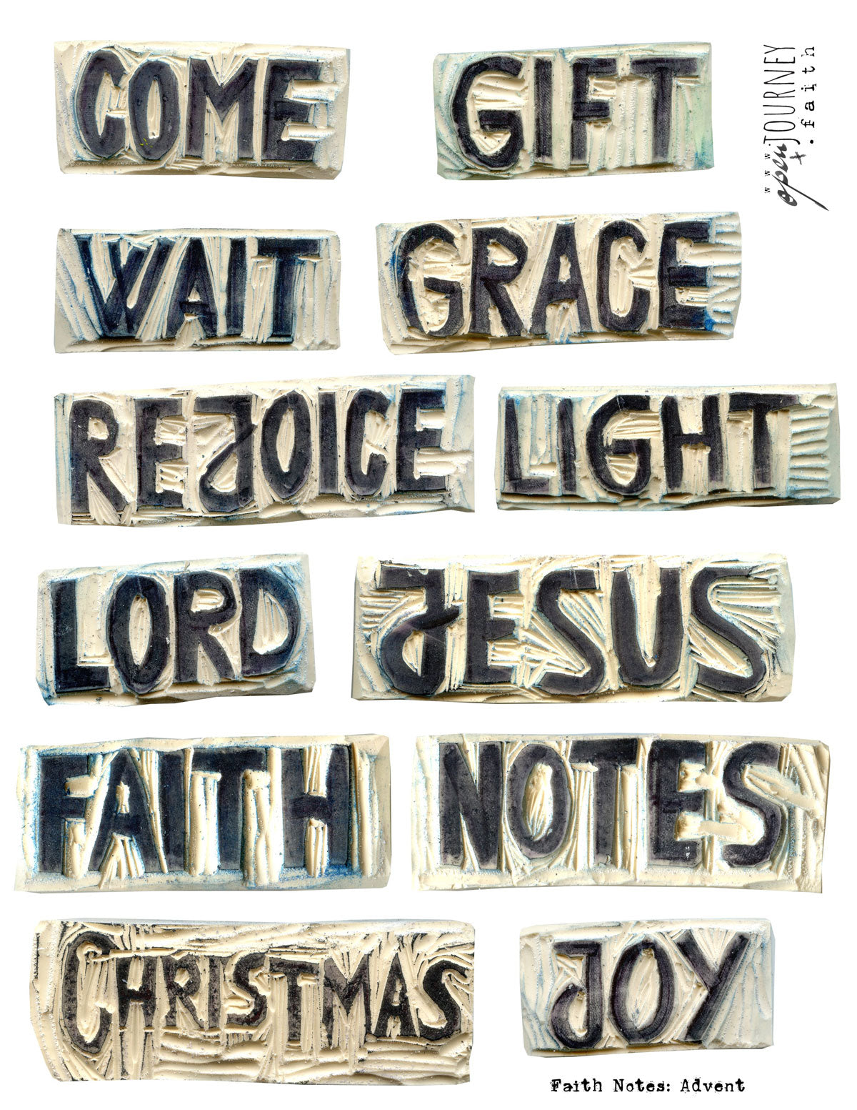 ADVENT KIT (Faith Notes) - Bible Journaling kit- digital download