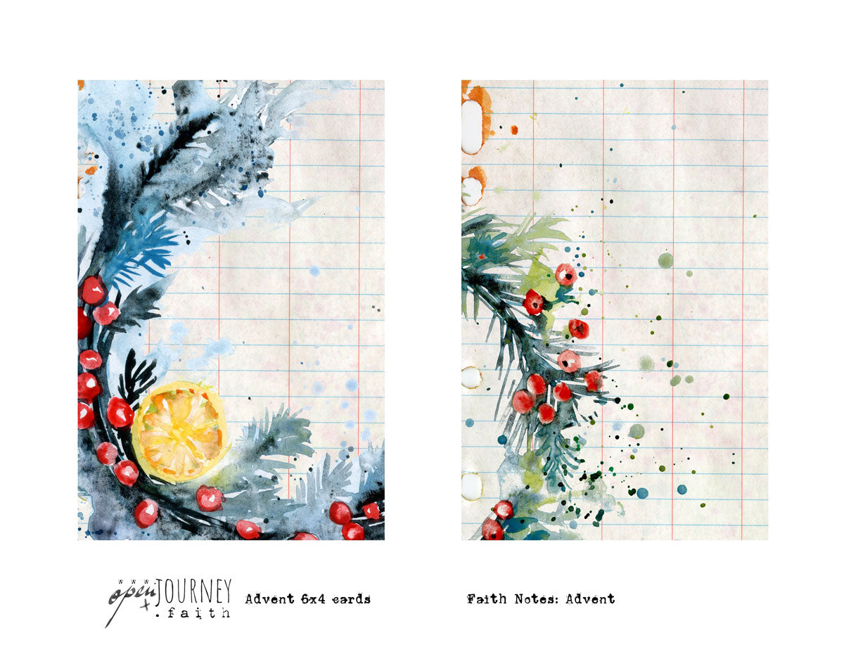 ADVENT- Journaling Stickers, Advent Scripture Reading Plan and cards- digital download