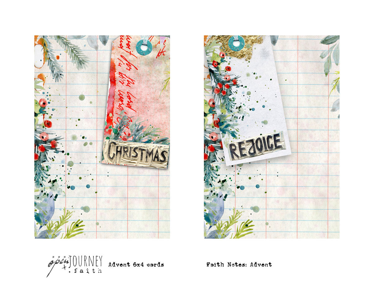 ADVENT- Journaling Stickers, Advent Scripture Reading Plan and cards- digital download
