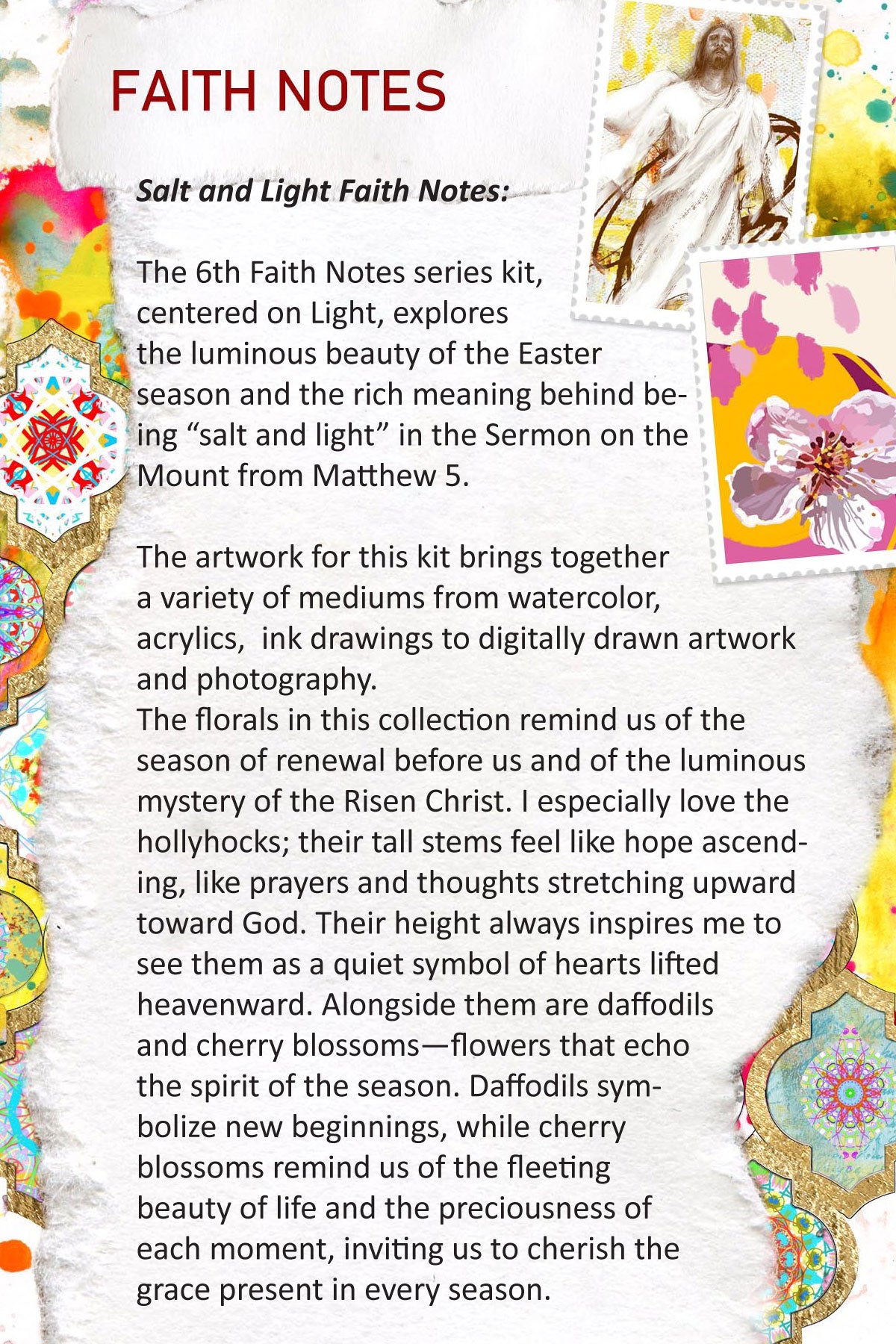 **SALT & LIGHT- kit ** for Bible Journaling - Faith Notes series