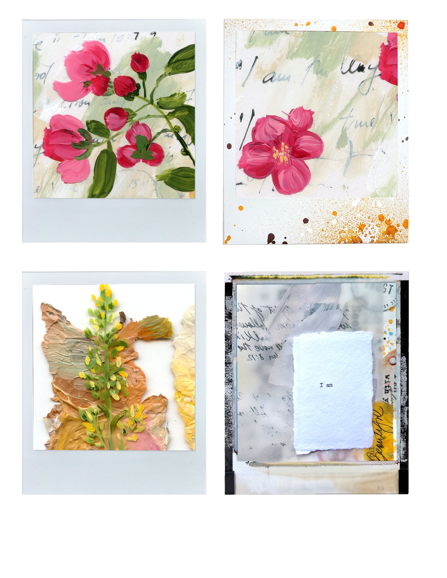 I AM- 24 Journaling Polaroid style Tickets