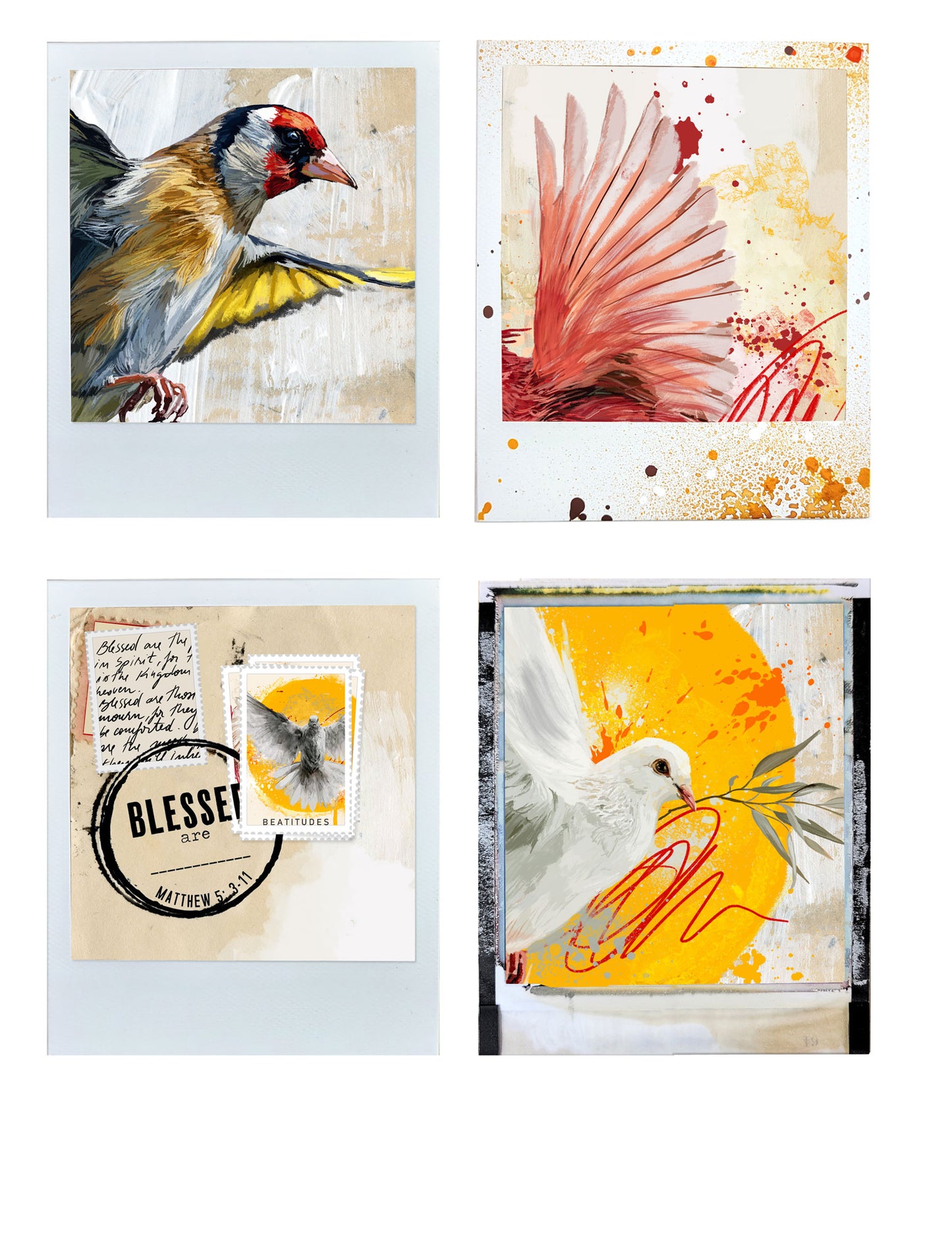 Beatitudes 2- Add-ons DIGITAL DOWNLOAD: Journaling Stickers and card sets