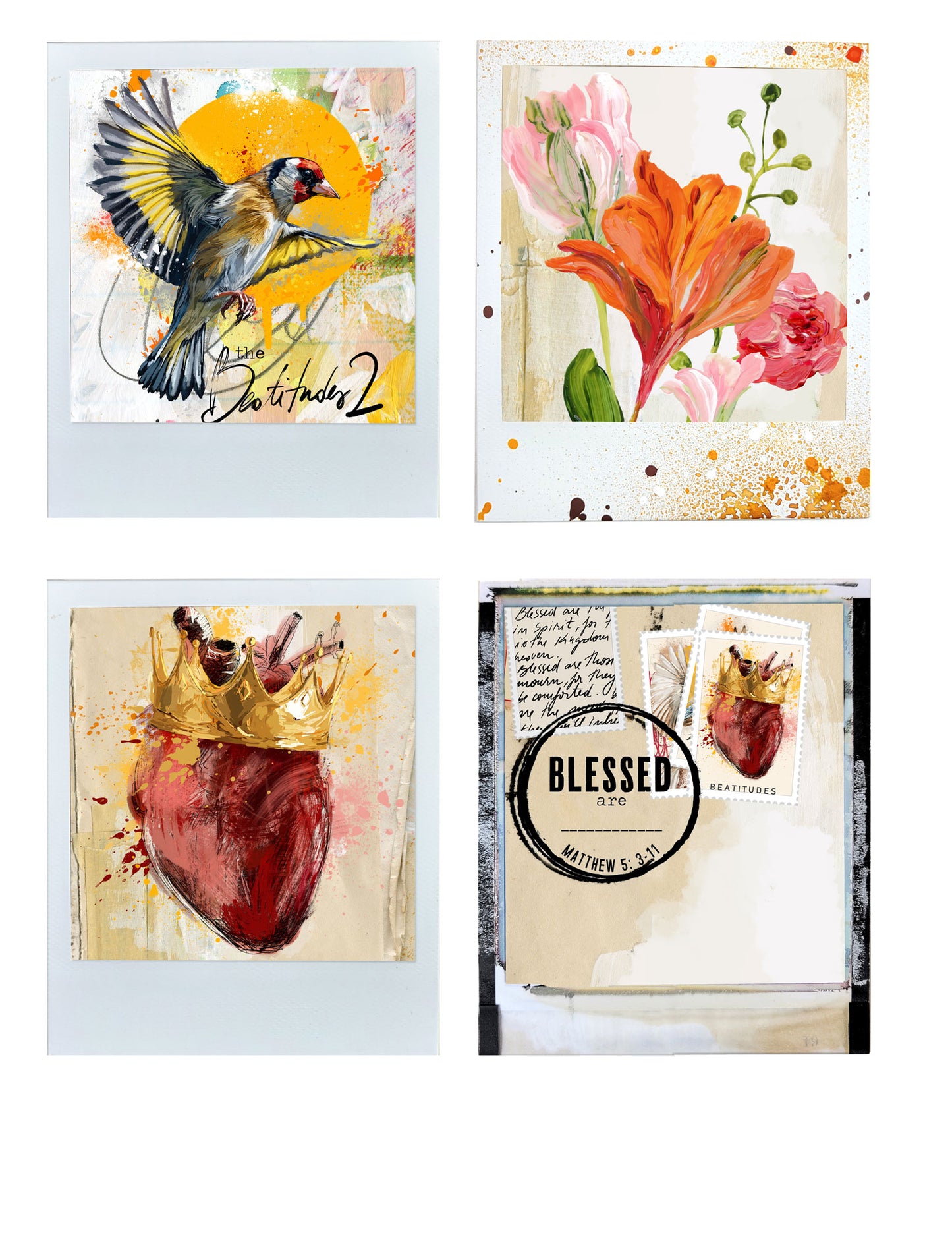 Beatitudes 2- Add-ons DIGITAL DOWNLOAD: Journaling Stickers and card sets