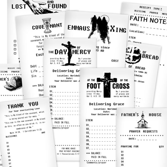 GRACE-LENT- Faith Receipts Journaling Elements