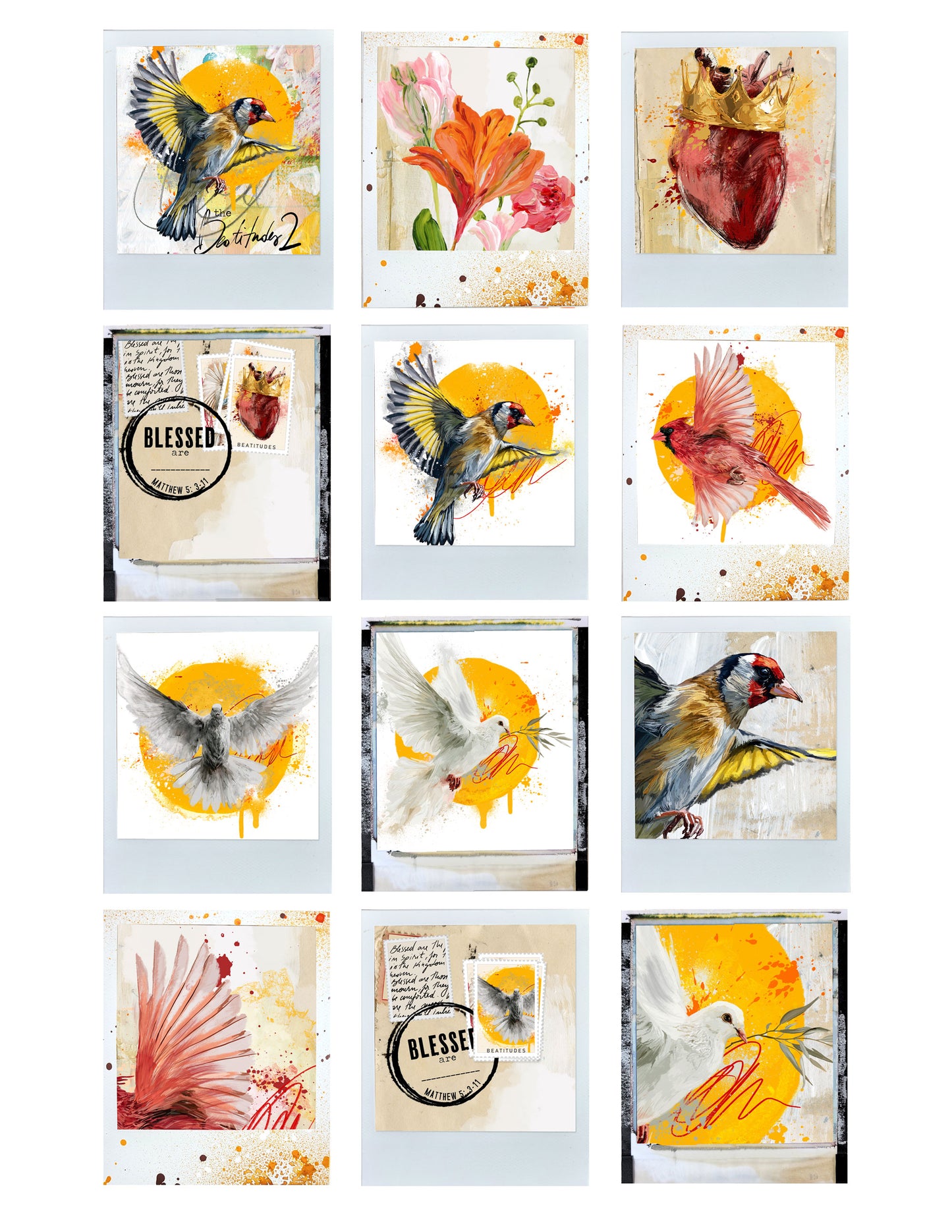 Beatitudes 2- Add-ons DIGITAL DOWNLOAD: Journaling Stickers and card sets