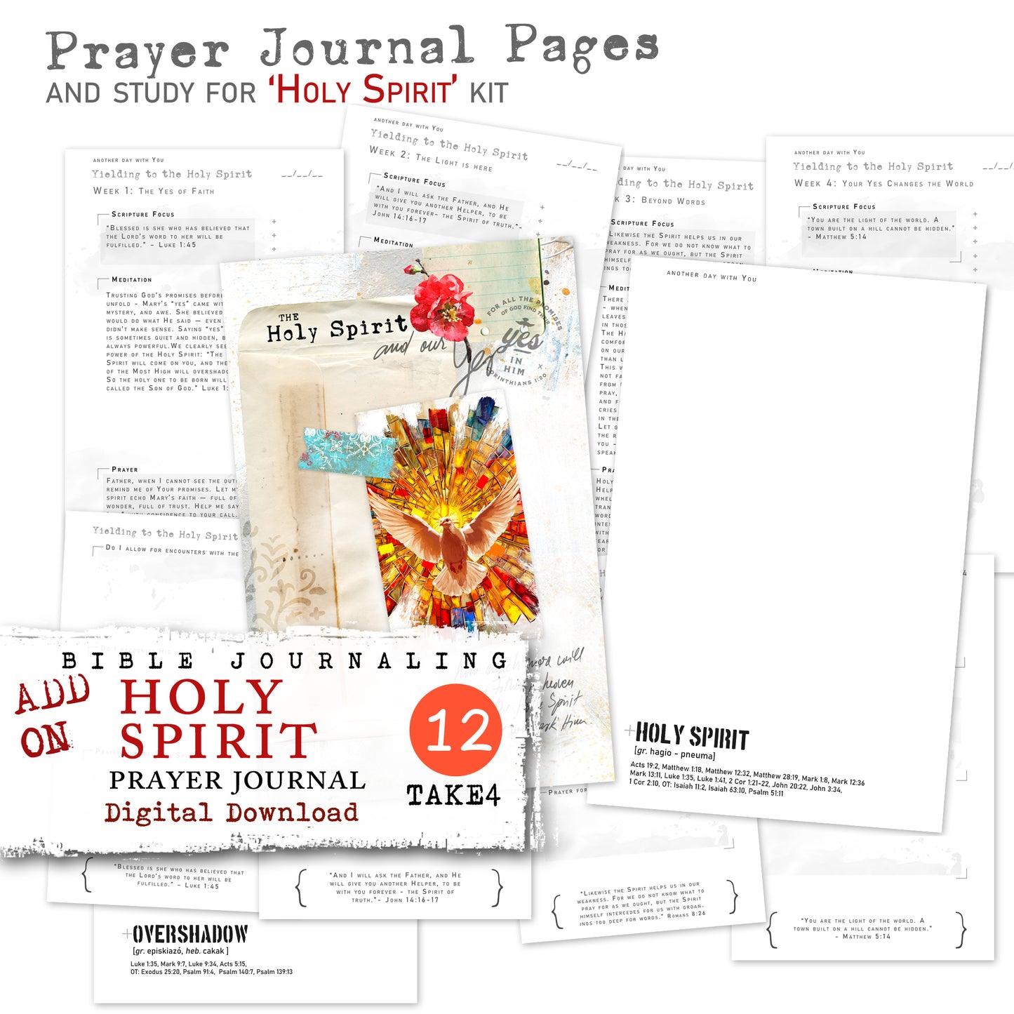 HOLY SPIRIT kit Prayer Journal pages - add-on