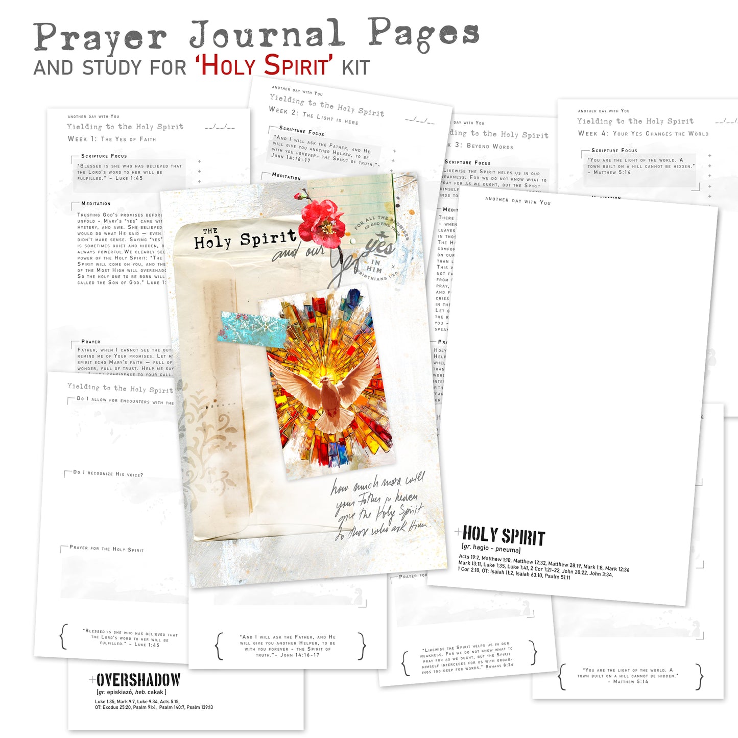 HOLY SPIRIT kit Prayer Journal pages - add-on