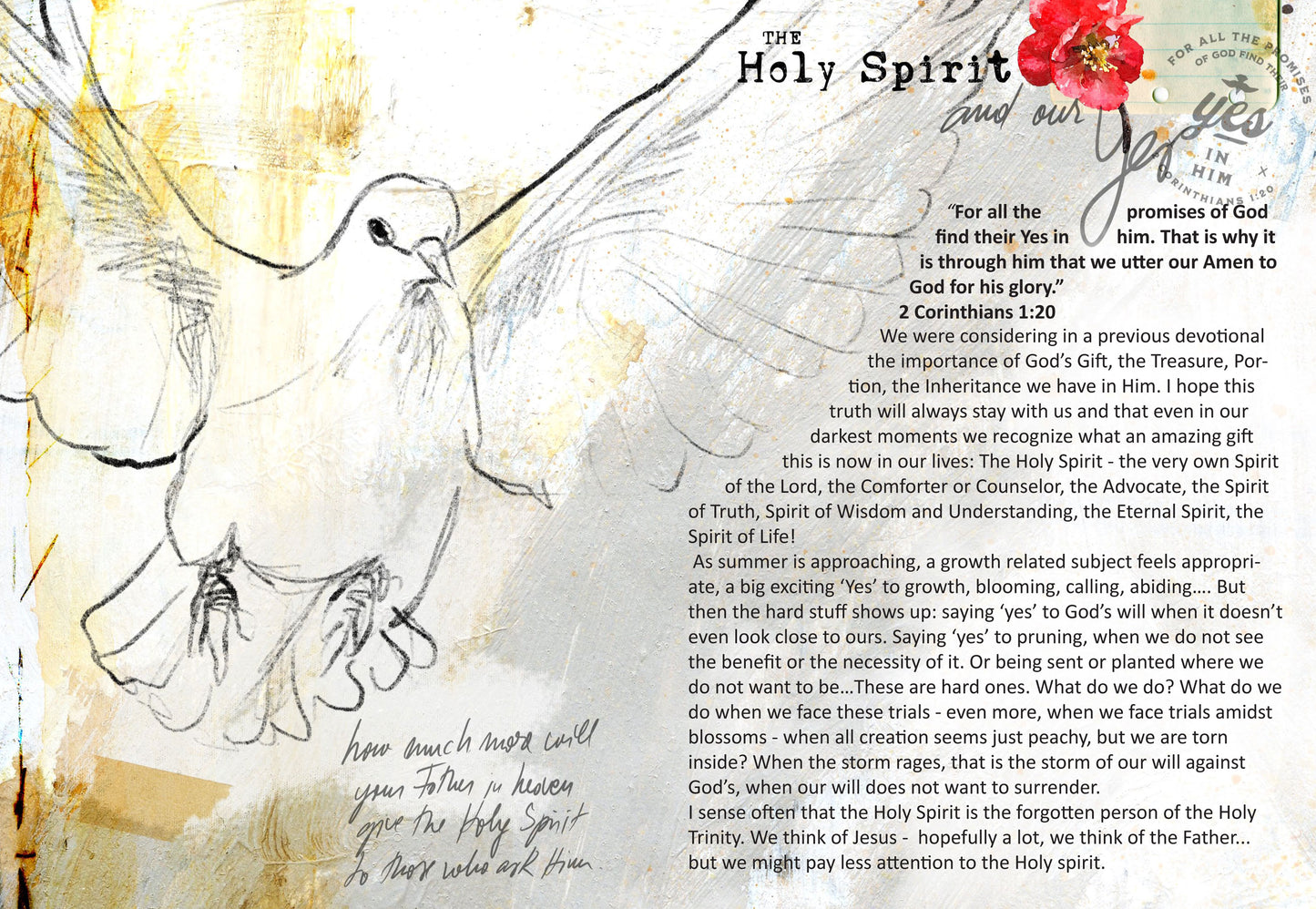 HOLY SPIRIT-Take 4 Bible Journaling kit- digital download