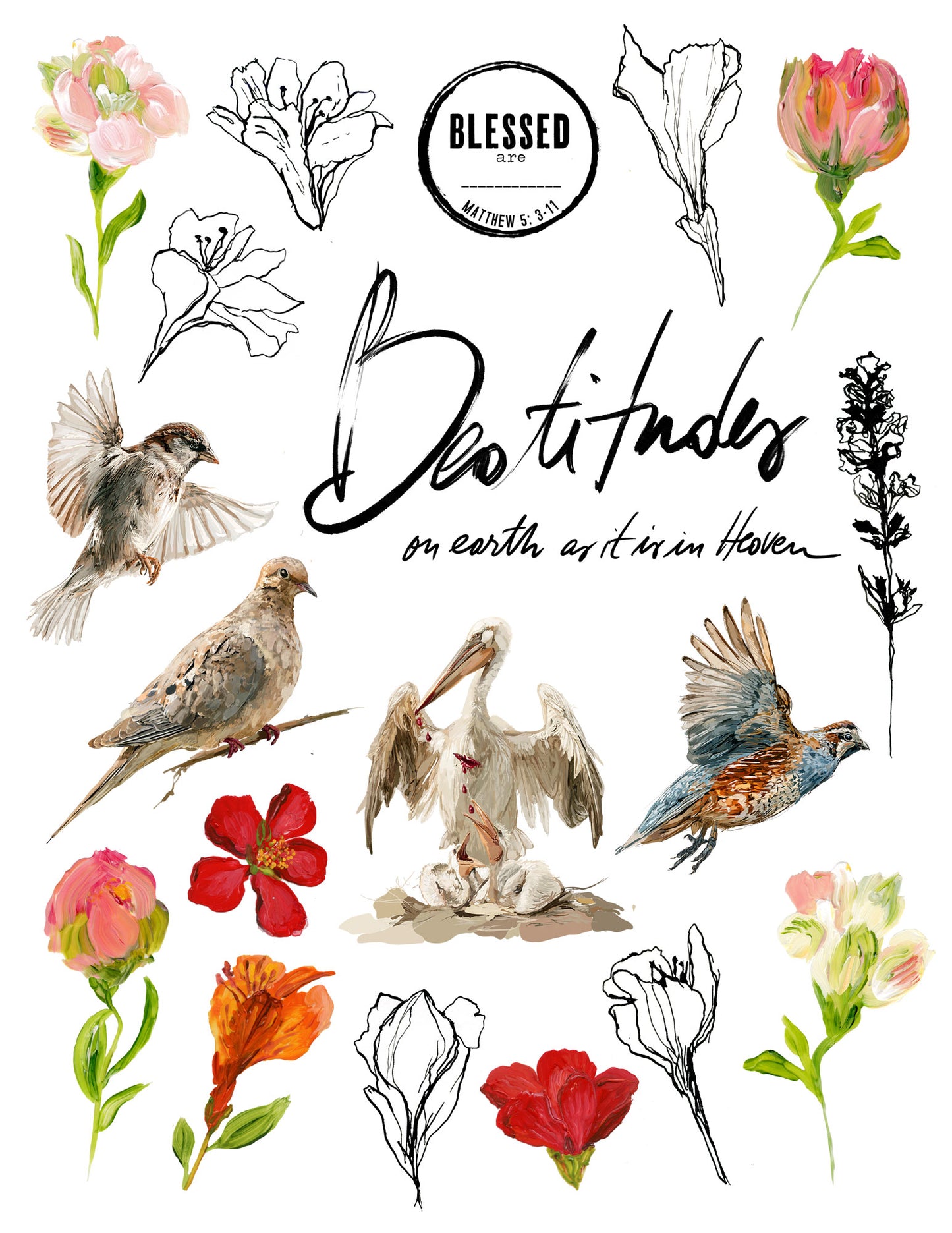 Journaling die cuts - Beatitudes 1 kit
